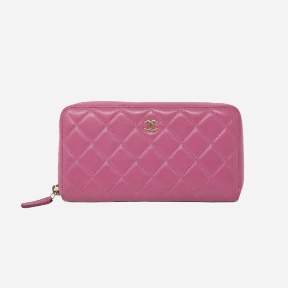 Pre-owned Chanel Long Wallet Pink 2013-2014